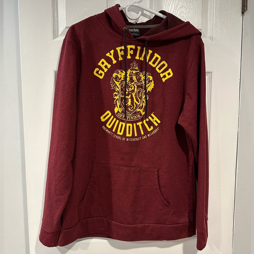 Harry Potter Hogwarts Gryffindor Quidditch Maroon Hoodie